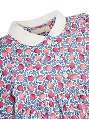 JoJo Maman Bébé Pink Apple Peter Pan Dress - Image 4 of 4