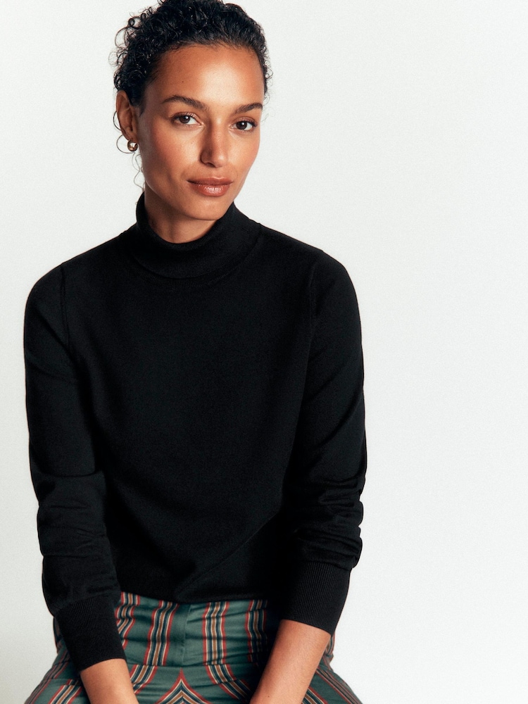 Boden Black Camilla Roll Neck Jumper - Image 1 of 6
