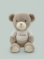 Babyblooms 100% Cotton Personalised Christmas Frankie Bear Soft Toy And Snuggle Wrap - Image 3 of 6