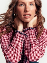 Boden Pink Sienna Frill Cotton Shirt - Image 2 of 6