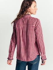 Boden Pink Sienna Frill Cotton Shirt - Image 3 of 6