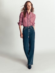 Boden Pink Sienna Frill Cotton Shirt - Image 4 of 6