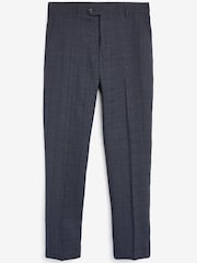 Mid Blue Slim Check Suit: Trousers - Image 6 of 6