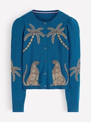 Boden Blue Ria Embellished Knit Cardigan - Image 5 of 6