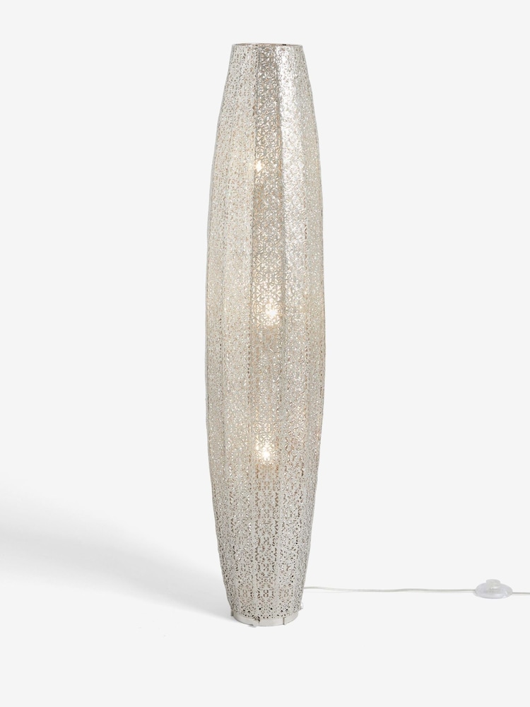 Nickel Large Oriana 3 Light Floor Lamp - Image 2 of 4