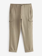 Neutral Relaxed Tapered EDIT Twill Cargo Trousers - Image 6 of 10