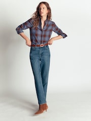 Boden Brown Sienna Frill Cotton Shirt - Image 4 of 5
