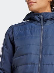 adidas Terrex Blue Essentials 3-Stripes Insulated Hooded Hybrid Jacket - Image 5 of 7