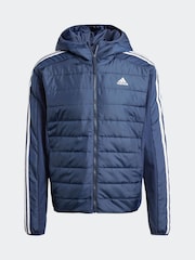 adidas Terrex Blue Essentials 3-Stripes Insulated Hooded Hybrid Jacket - Image 7 of 7