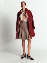 브라운 - Boden Multi Panel Wool Blend Skirt - 6의 이미지 1