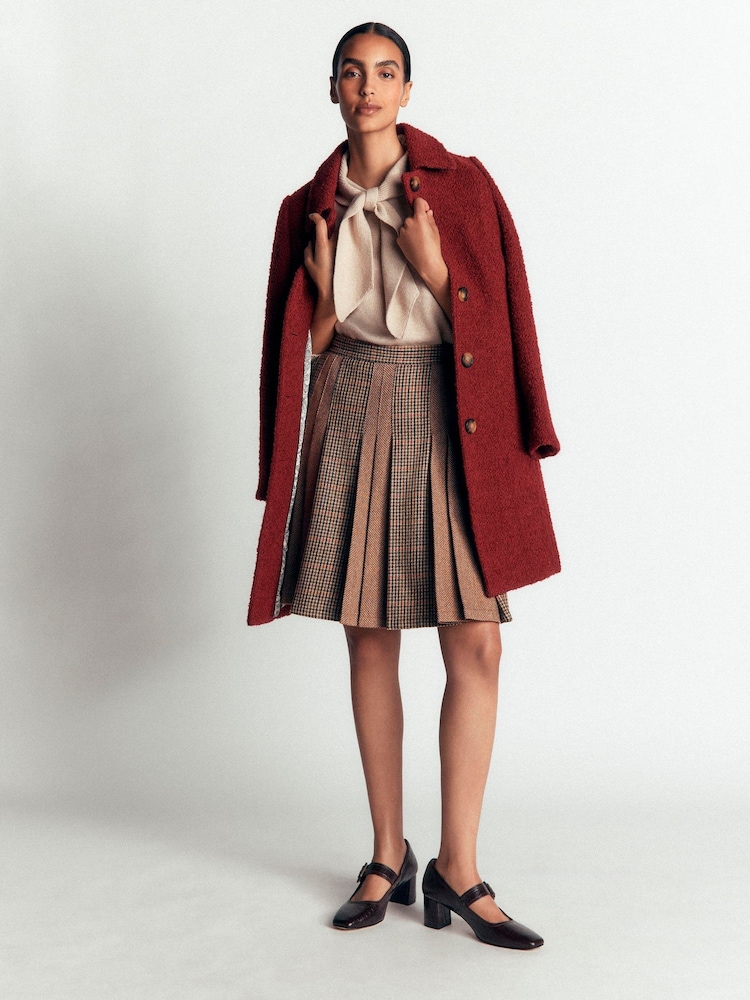 브라운 - Boden Multi Panel Wool Blend Skirt - 6의 이미지 1