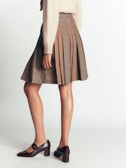 브라운 - Boden Multi Panel Wool Blend Skirt - 6의 이미지 3