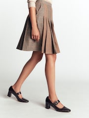 브라운 - Boden Multi Panel Wool Blend Skirt - 6의 이미지 4