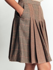 브라운 - Boden Multi Panel Wool Blend Skirt - 6의 이미지 5