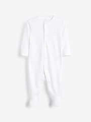 Blue/White 3 Pack Baby Sleepsuits (0-2yrs) - Image 4 of 13