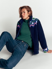 Boden Dark Blue Alnwick Borg Jacket - Image 1 of 6