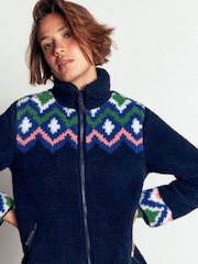 Boden Dark Blue Alnwick Borg Jacket - Image 2 of 6