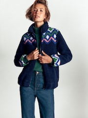 Boden Dark Blue Alnwick Borg Jacket - Image 4 of 6