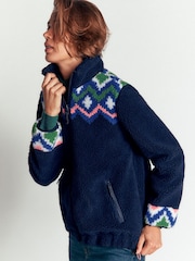 Boden Dark Blue Alnwick Borg Jacket - Image 5 of 6