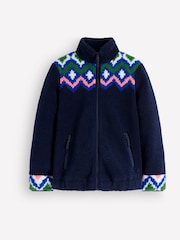 Boden Dark Blue Alnwick Borg Jacket - Image 6 of 6