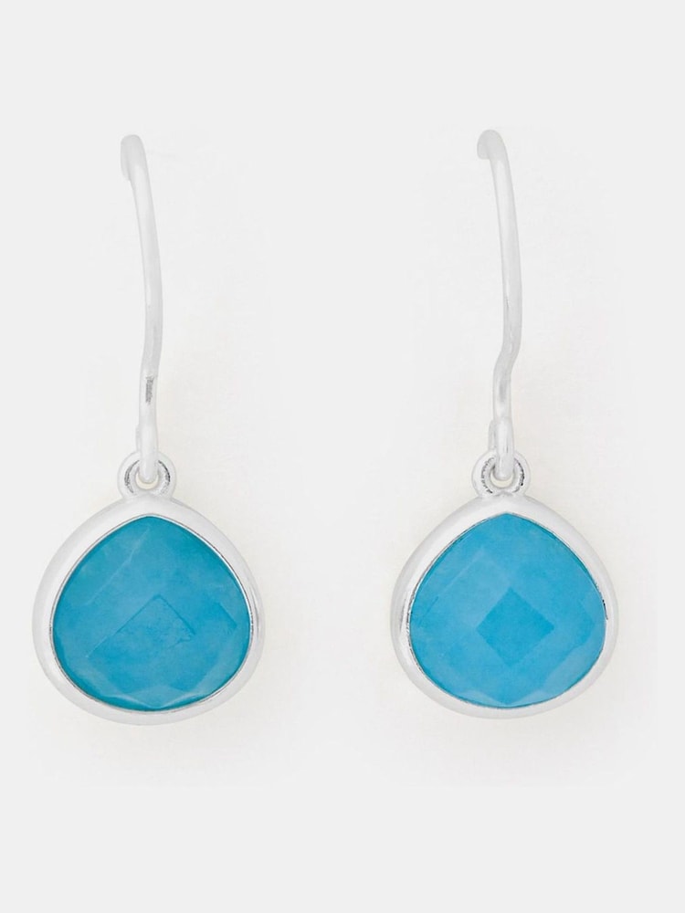 Accessorize 925 Sterling Silver Quartz Drop Earrings - Image 1 of 2 Accessorize 925 Sterling Silver Quartz Drop Earrings - Image 1 of 2