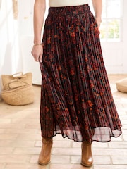 Cotton Traders Black Chiffon Maxi Skirt - Image 1 of 4