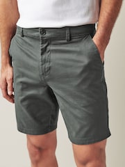Charcoal Grey Straight Fit Stretch Chinos Shorts - Image 1 of 10