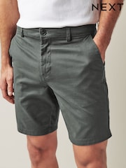 Gris antracita - Corte recto - Pantalones cortos chinos elásticos - Imagen 11 de 12