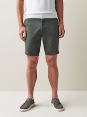 Charcoal Grey Straight Fit Stretch Chinos Shorts - Image 4 of 10
