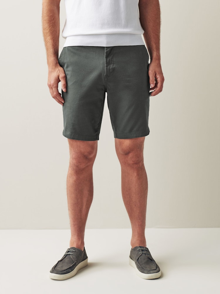 Antraciet - Straight fit - Chinoshort met stretch - Image 4 of 10