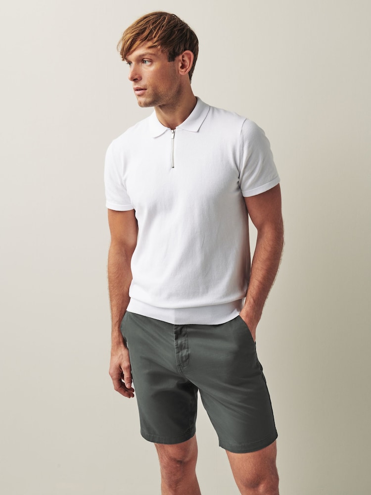 Antraciet - Straight fit - Chinoshort met stretch - Image 5 of 10