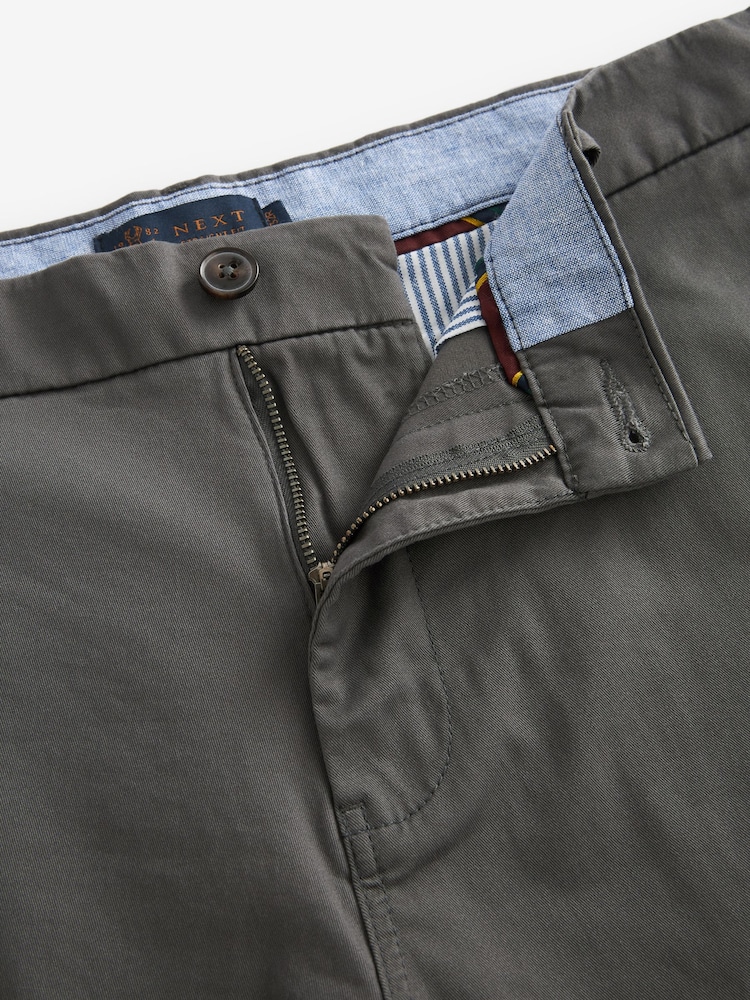 Antraciet - Straight fit - Chinoshort met stretch - Image 7 of 10