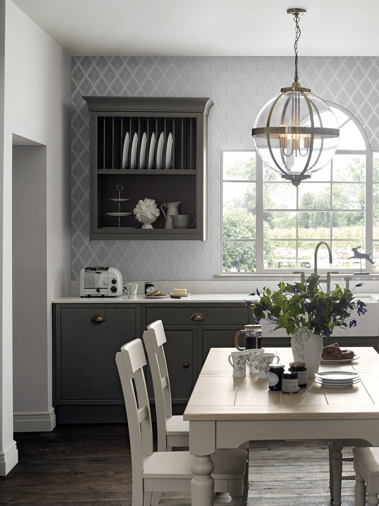Laura Ashley Silver Florin 10M Wallpaper - Image 1 of 2