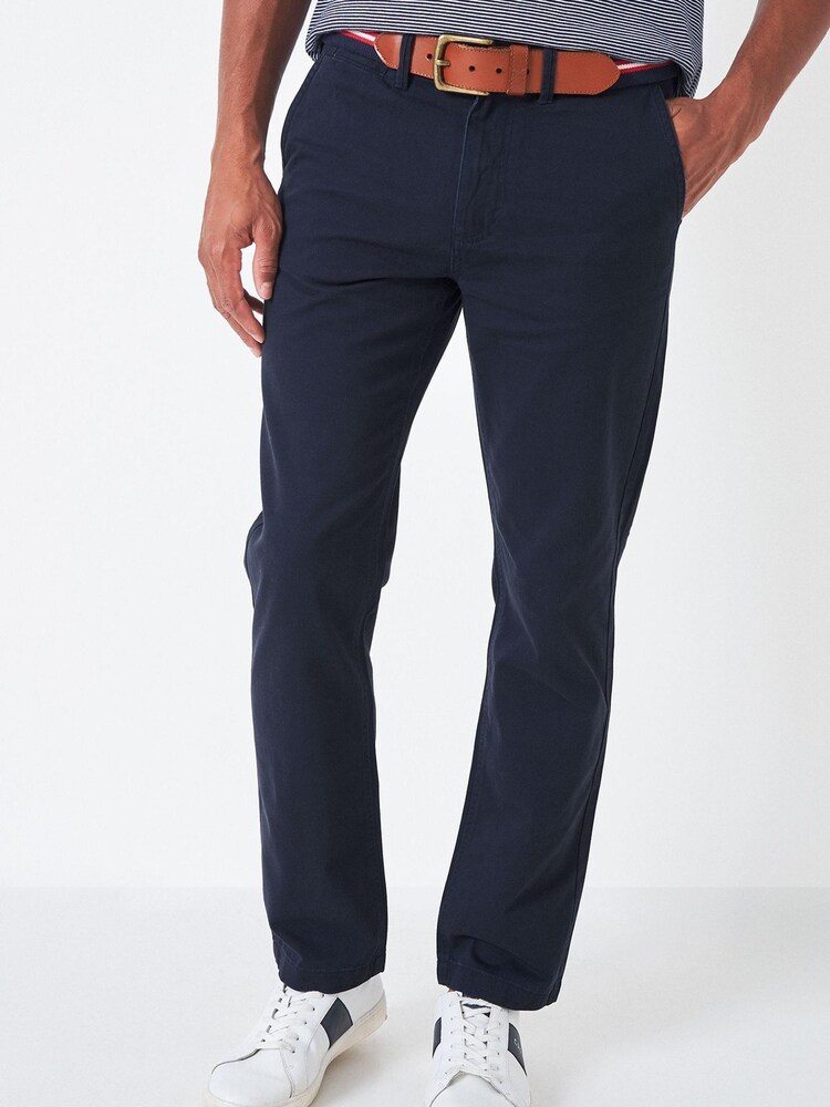 Crew Clothing Company Blue Vintage Chinos - Image 1 of 4