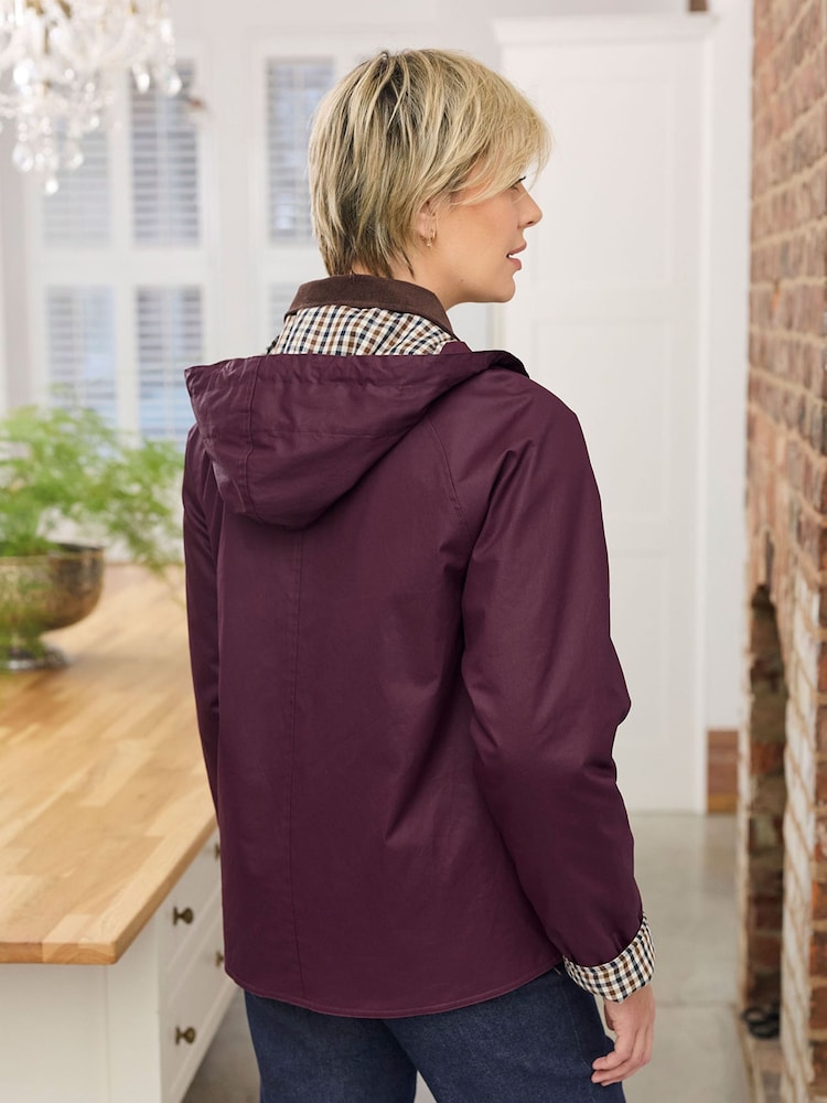 Cotton Traders Wax Look Hooded Jacket - Image 2 of 4