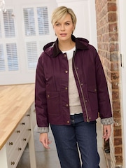 Cotton Traders Wax Look Hooded Jacket - Image 4 of 4