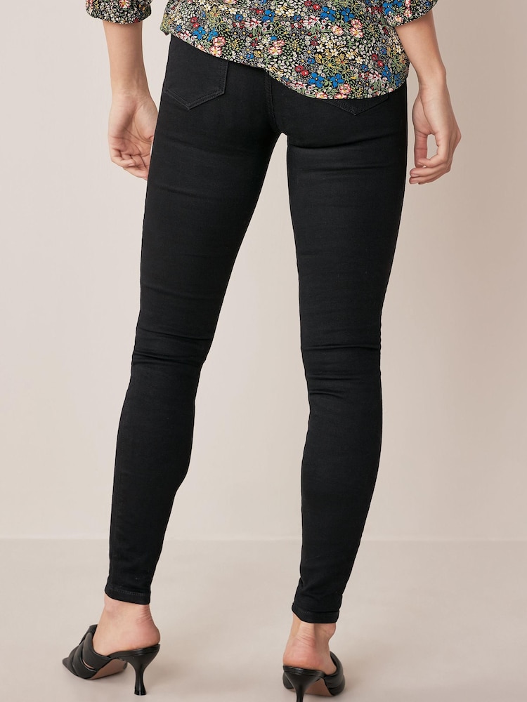 Black Super Stretch Soft Sculpt Pull-On Denim Leggings - Image 2 of 5