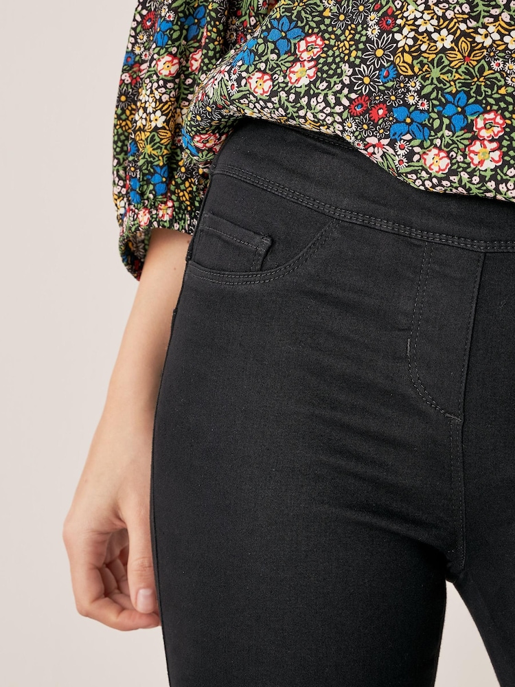 Noir - Leggings doux super stretch effet sculptant à enfiler - Image 4 of 5