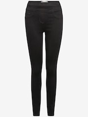 Black Super Stretch Soft Sculpt Pull-On Denim Leggings - Image 5 of 5