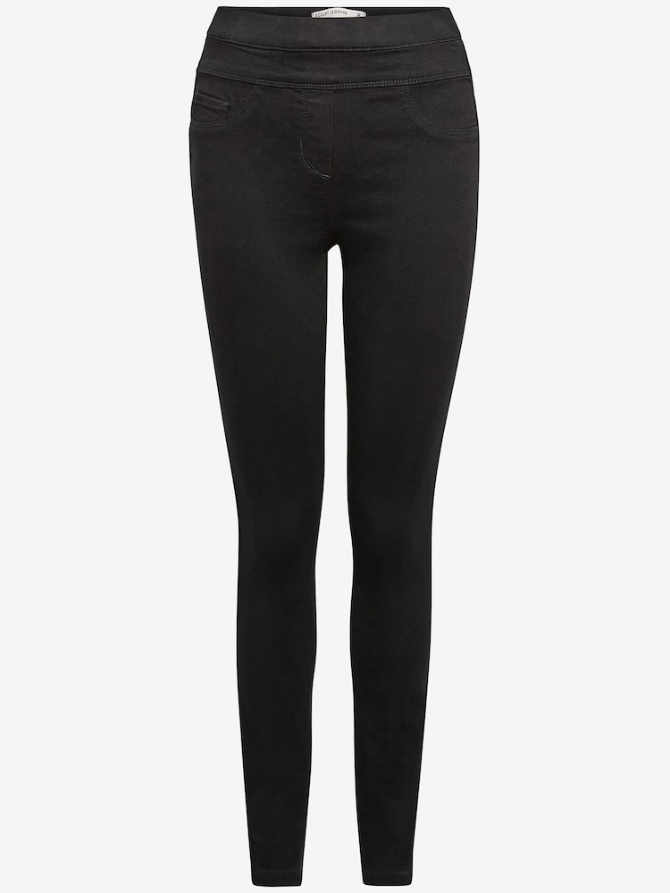 Black Super Stretch Soft Sculpt Pull-On Denim Leggings - Image 5 of 5