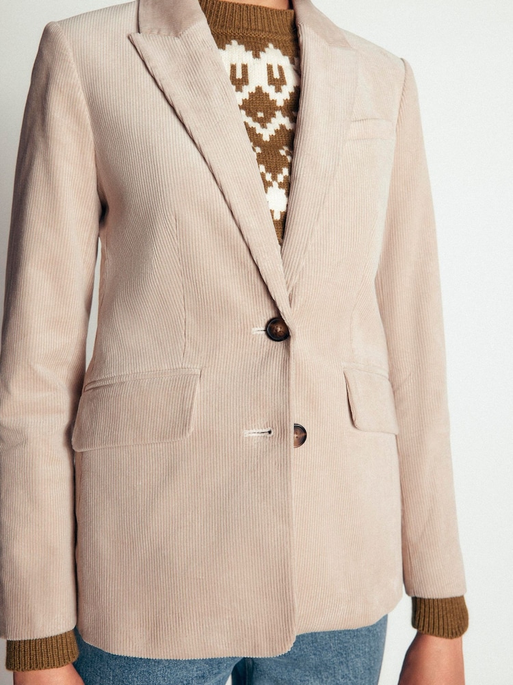 Boden Cream Stamford Cord Blazer - Image 2 of 7 Boden Cream Stamford Cord Blazer - Image 2 of 7
