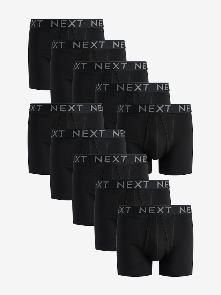 Schwarz - 10er-Pack - A-Front Boxershorts - Bild 1 von 4 Schwarz - 10er-Pack - A-Front Boxershorts - Bild 1 von 4