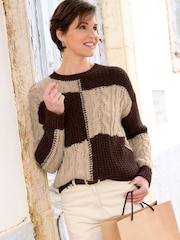 Cotton Traders Patchwork Jumper - Image 2 of 4