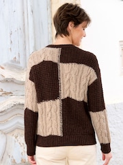 Cotton Traders Patchwork Jumper - Image 3 of 4