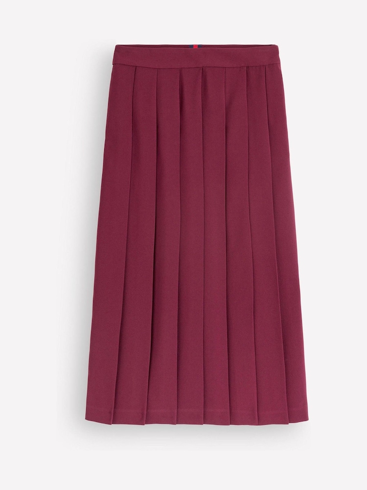 Boden Purple Pleat Side Split Midi Skirt - Image 5 of 5