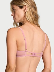 Victoria's Secret Dusk Rose Pink Unlined Demi Angel Velvet Embroidery Bra - Image 2 of 2