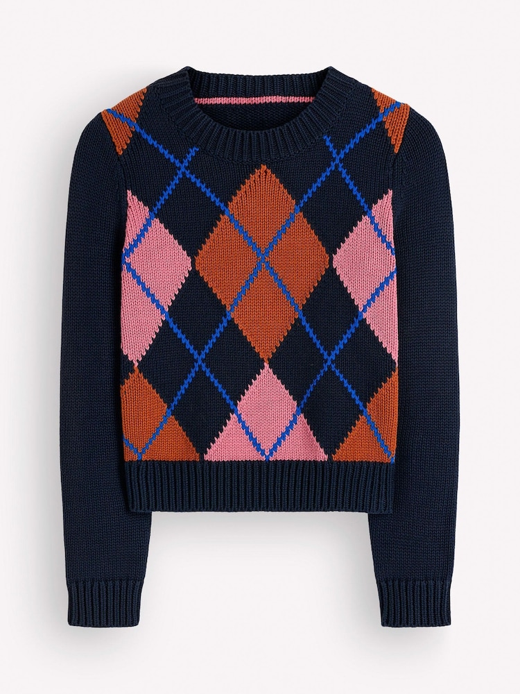 Boden Blue Lucy Chunky Cotton Jumper - Image 6 of 6 Boden Blue Lucy Chunky Cotton Jumper - Image 6 of 6