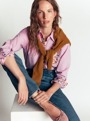 Boden Purple Sienna Relaxed Cotton Shirt - Image 1 of 5