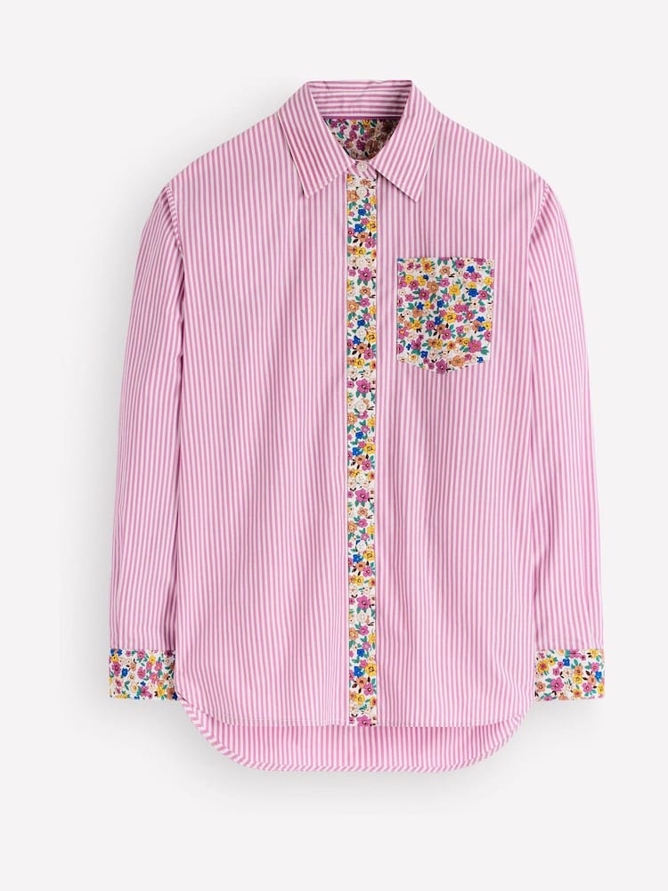 Boden Purple Sienna Relaxed Cotton Shirt - Image 5 of 5 Boden Purple Sienna Relaxed Cotton Shirt - Image 5 of 5