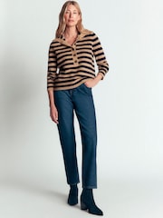 Boden Brown Marta Merino Wool Sailor Top - Image 1 of 7